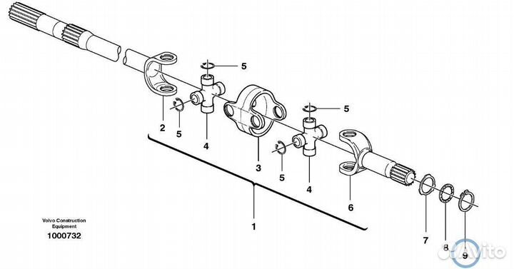 C77AH38 Стопорное кольцо полуоси экскаватор