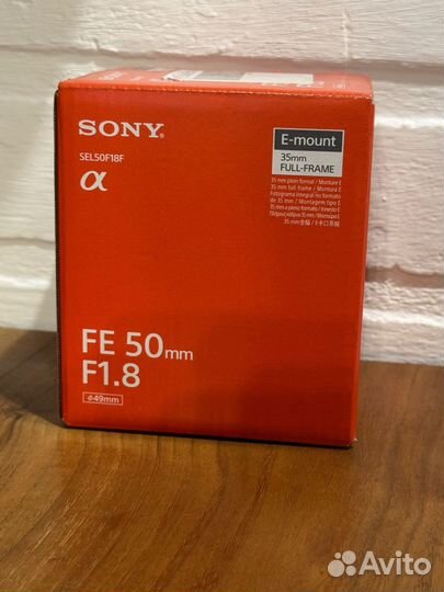 Обьектив Sony FE 50мм F1.8 новый