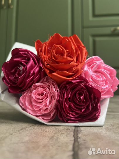 Розочки из ленты для рукоделия