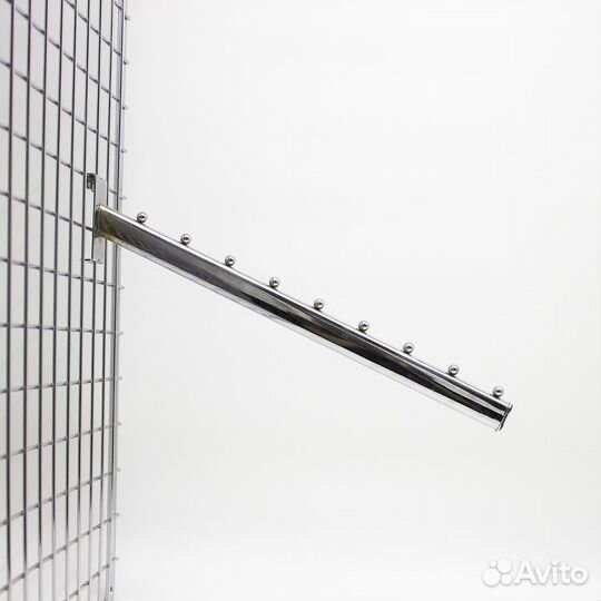 Кронштейн на сетку 9 шариков L450мм, хром