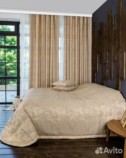 Покрывало Зарина золото новое плед на кровать