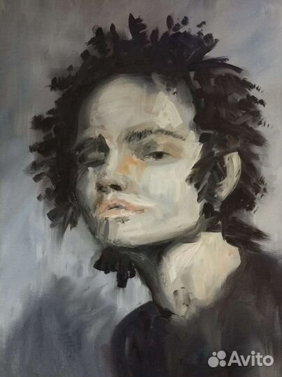 Этюд девушки маслом