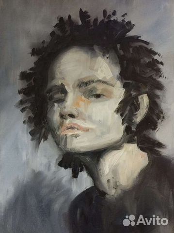 Этюд девушки маслом