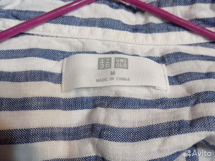 Льняная рубашка uniqlo M