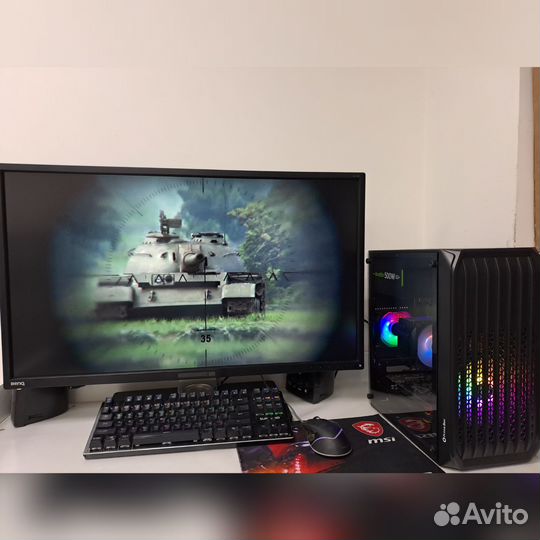 Игровой пк ryzen 7 1700, GTX 1650, SSD M2+HDD 1tb