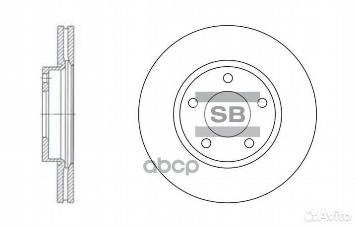 Диск тормозной, передний SD4401 Sangsin brake