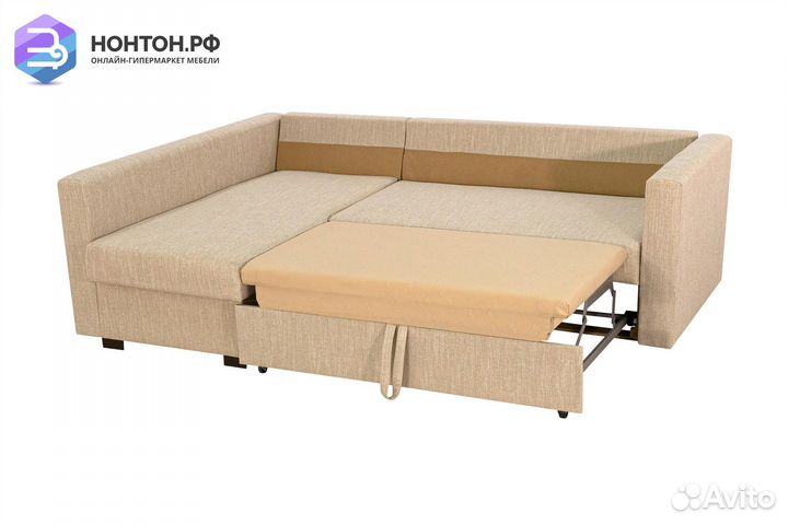 Диван угловой дельфин Джессика 2 бежевый