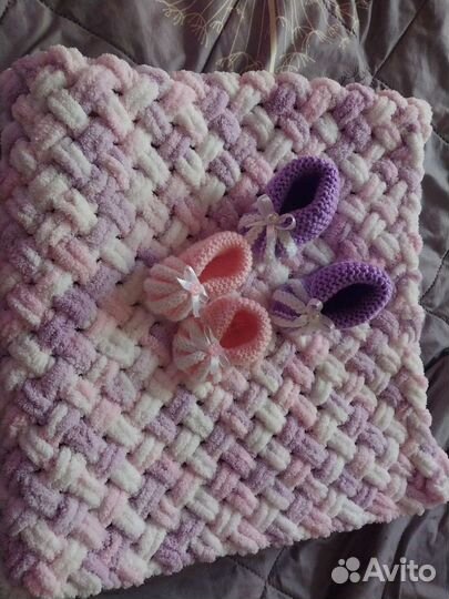 Детский пледик плюшевый