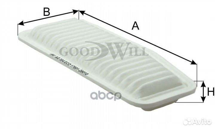 Фильтр воздушный;toyota RAV