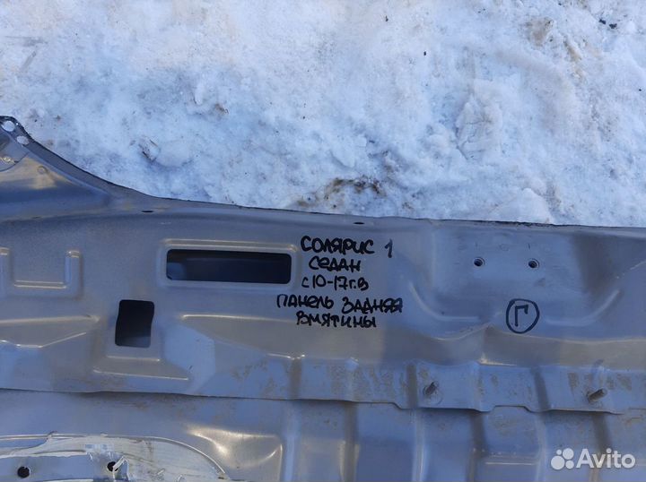 Hyundai Solaris 1 10-17г Седан Панель задняя