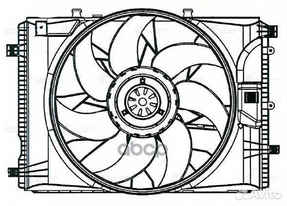 Э/вентилятор охл. для а/м Mercedes-Benz C (W204)