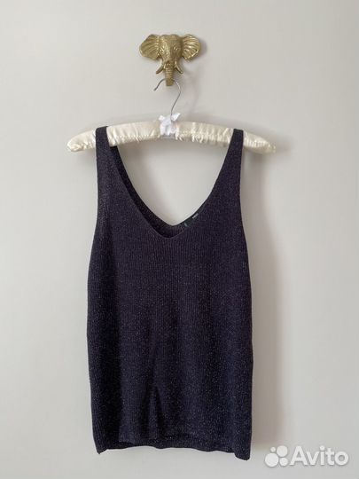 Топ Mango вязаный с люрексом р-р S-М