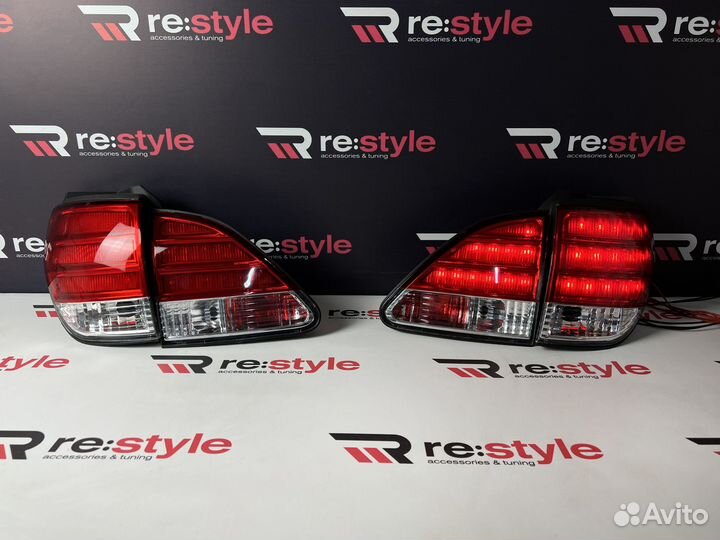 Стопы Lexus RX 300 LED Красно-белые