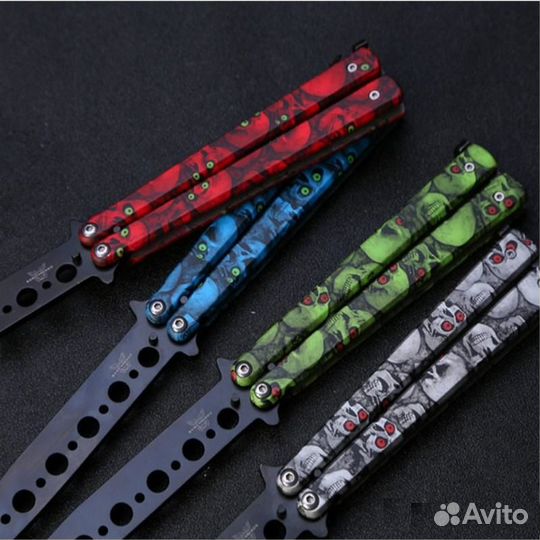 Нож бабочка металлический трюковый