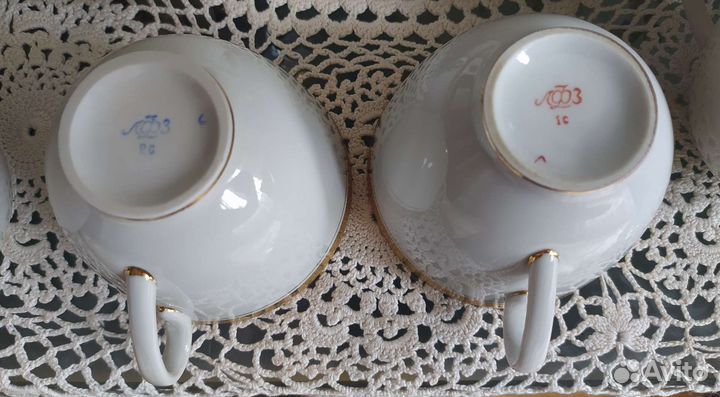 Сервиз лфз белый белоснежка золотая предметы