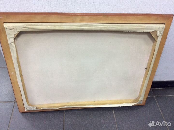 Картина на холсте -церковь в поле