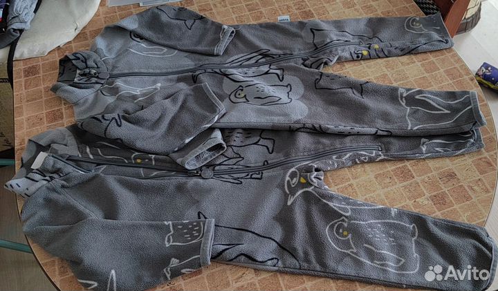 Детские флисовые комбинезоны