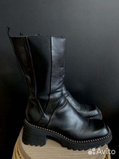 Полусапоги кожаные