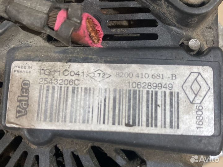 Генератор к9к Renault Megane 1.5DCi Scenic