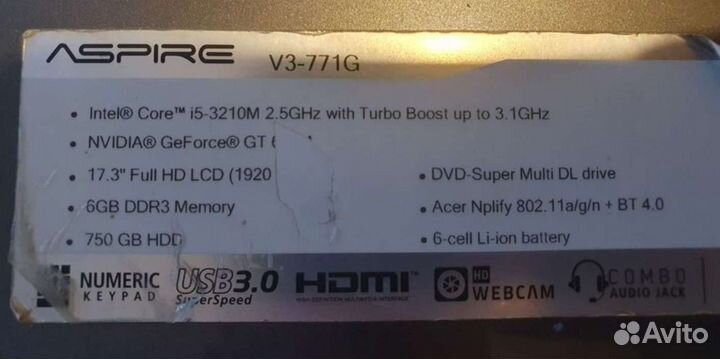 Acer V3 771G 16гб озу