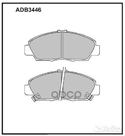 Колодки тормозные дисковые перед ADB3446 AD