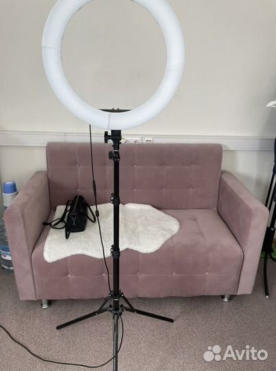 Кольцевая светодиодная лампа 45 см со штативом