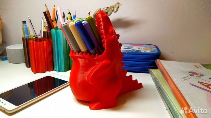 Карандашница органайзер динозавр
