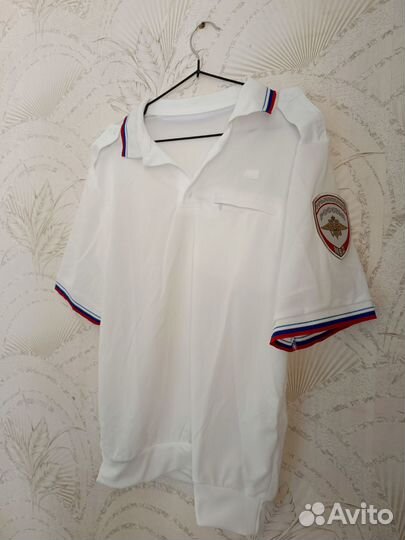 Белая рубашка поло полиция мвд