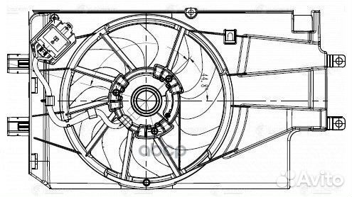Э/вентилятор охл. для а/м Лада 2190 Гранта (15)