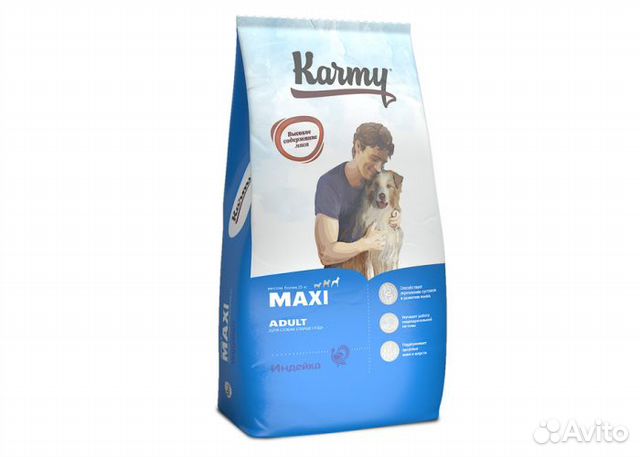 Корм сухой Karmy для крупных пород Индейка 14 кг