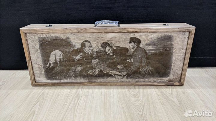 Шашлычный набор, индивидуальная гравировка