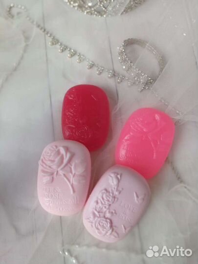 Мыло ручной работы с ароматом роз