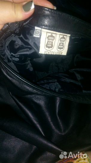 Юбка кожаная