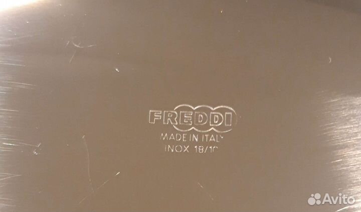 Блюдо с крышкой,овальное, стальное,Италия, новое