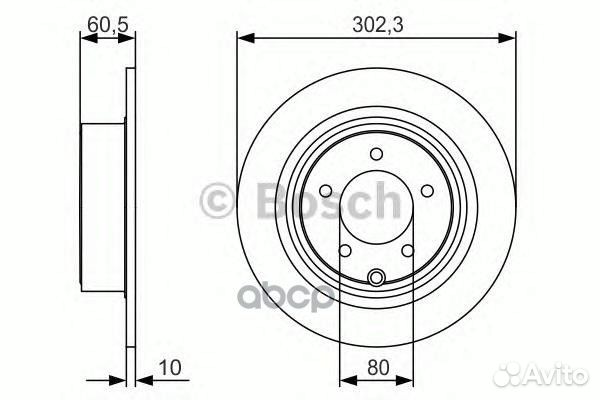 Диск тормозной задн, chrysler:sebring 06-10 DOD