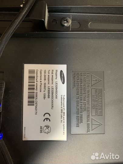 Телевизор на запчасти samsung