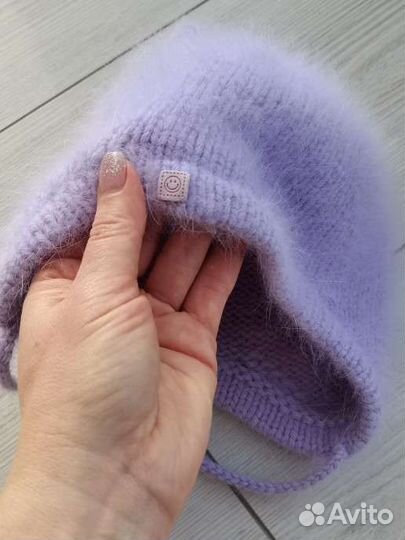 Шапка детская с ушками на весну