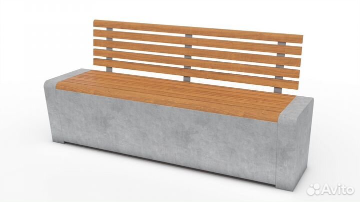 Лавочка садовая из бетона