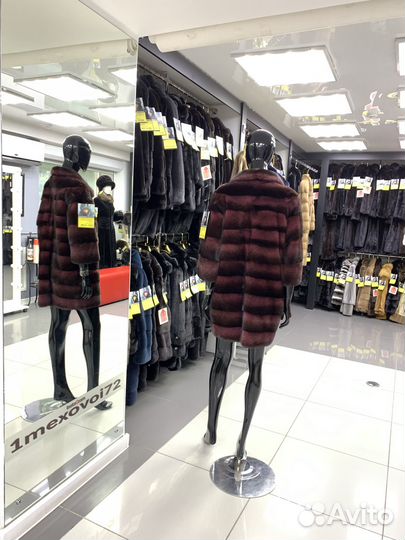 Шуба норковая б/у vitaniotis 46-48р поперечка без