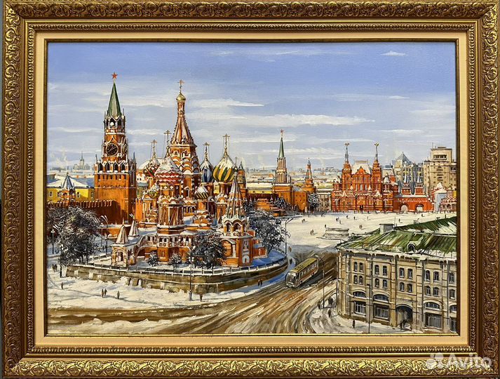 Картина маслом «Москва. Храм Вас. Блаженного»