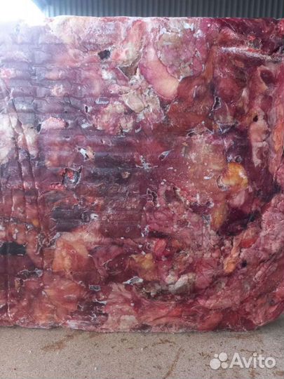 Мясообрезь говядина. Корм собак. Обрезь говяжья