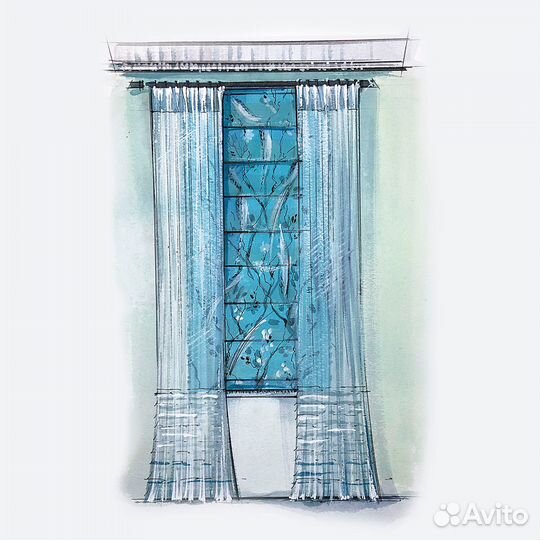 Пошив штор и портьер на заказ