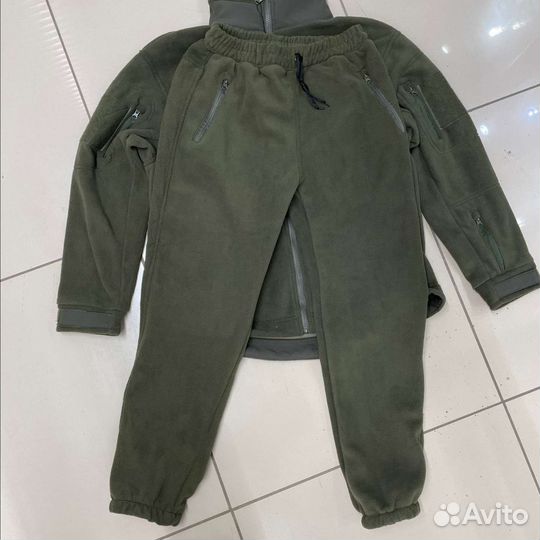 Флисовый костюм мужской военный Олива