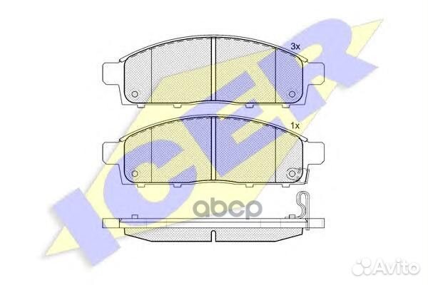 181784 колодки дисковые передние Mitsubishi L