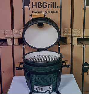 Керамический гриль Kamado HBGrill, 40 см. Green