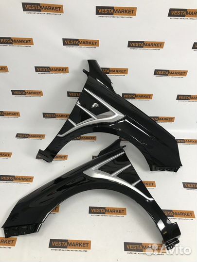 Крылья пластиковые с жабрами на Весту в цвет