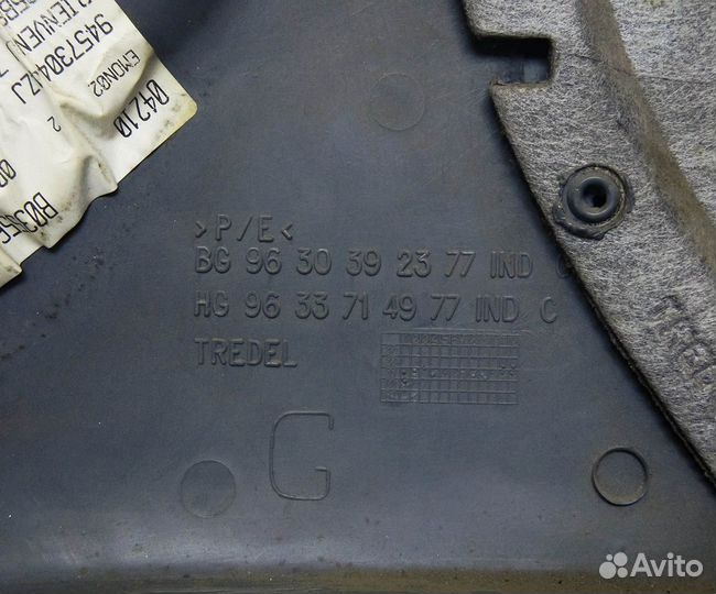 Обшивка двери передней левой Peugeot 406 рестайл