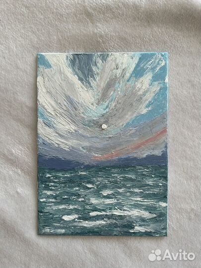 Картина акрилом морской пейзаж