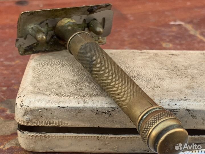Станок бритвенный бронзовый винтаж