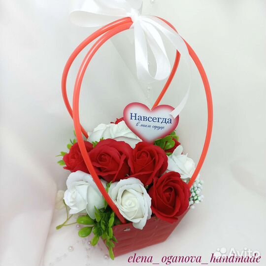 Букет из мыльных роз